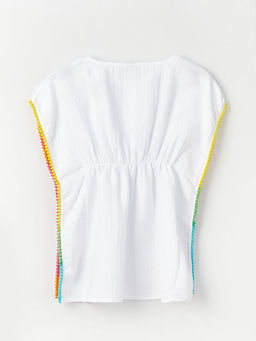 Bisiklet Yaka Kendinden Desenli K?z ?ocuk Pareo - Waikiki фото 2