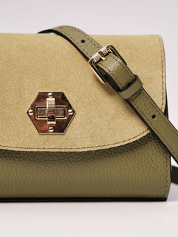 Сумка замшевая Deboro 31033 зеленый бамбук