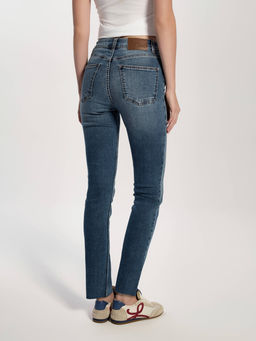 CONTE CON-721 Джинсы skinny с эффектом потёртостей и необработанным краем blue - Conte elegant фото 4