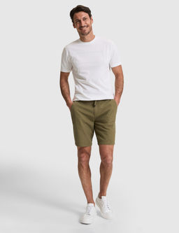 Haki Slim Fit Keten Kar___ml_ Beli Lastikli Kordonlu Dokuma _ort