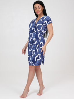 144 ЖЕНСКИЙ ХАЛАТ (Индиго) - А-дина фото 4