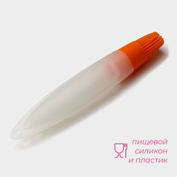 Кисть с резервуаром для масла Доляна Фобос, 19 см, цвет оранжевый  фото 9