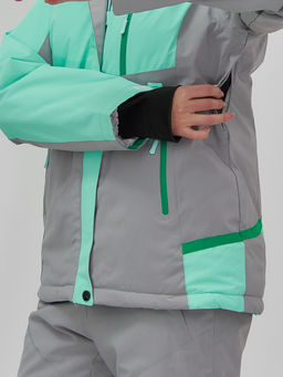 Горнолыжный костюм женский зимний бирюзового цвета 0709_1Br - Chunmai фото 16