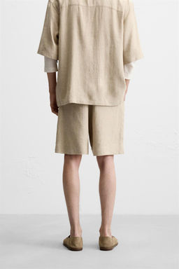 LINEN/VISCOSE OVERSIZE BERMUDA SHORTS - Zara фото 3