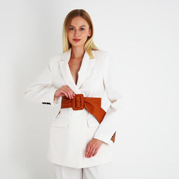 Ремень женский, ширина 8 см, на затяжке, цвет рыжий - Simaland фото 2