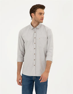 Bej Regular Fit Uzun Kollu G_mlek