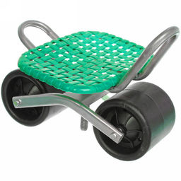 Стул садовый на колесах для прополки и работы в саду 35*47*14см с поворотным механизмом(360), цвет зеленый