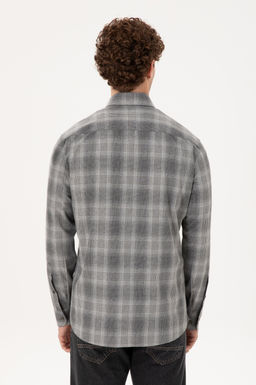 Мужская серая рубашка с длинным рукавом Неожиданная скидка в корзине - U.s. polo assn фото 5