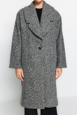 Trendyolmilla Antrasit Uzun Yunlu Oversize Kase Kaban TWOAW23KB00168  фото 6