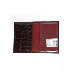 Обложка для паспорта Croco-П-405 (5 кред карт) натуральная кожа бордо скат (67) 246672  фото 2