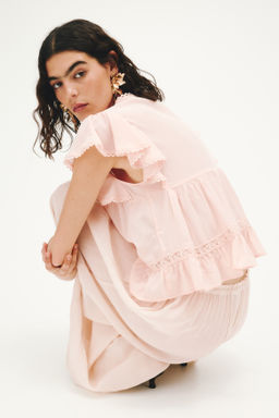 Blusa con inserciones de encaje - H&m фото 7