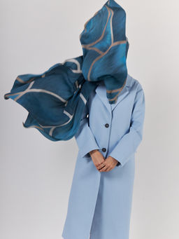 Большой, мягкий, тонкий и очень нежный двусторонний палантин с рисунком - Tantino фото 8