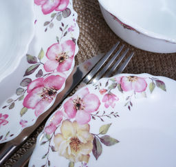 Тарелка десертная круглая 19,5см. SILVIA (стеклокер) арт. RDP195-155 (114431)