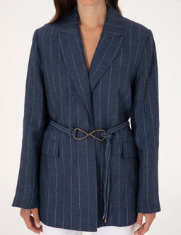 Lacivert Regular Fit Keten Ceket - Pierre cardin фото 7