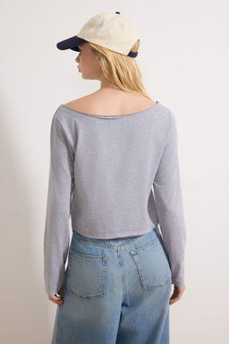 Teen Siyah-Beyaz %100 Pamuk Asimetrik Kay?k Yaka Relaxed/Rahat Kesim Orme T-Shirt TWOAW26TS00016 - Trendyolmilla фото 28