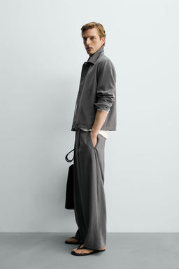 PANTAL?N FLUIDO PLIEGUES / Gris topo - Zara фото 4
