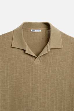 VERTICAL TEXTURED POLO SHIRT - Zara фото 36