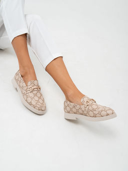 Лоферы туфли 172.1841be.Бежевый гуччи