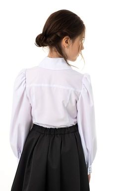 Белая школьная блуза Mooriposh, модель 06137  фото 2