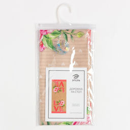 Дорожка на стол Этель Пионы 30х70 см, 100% хлопок, саржа 190 гр/м2  фото 6