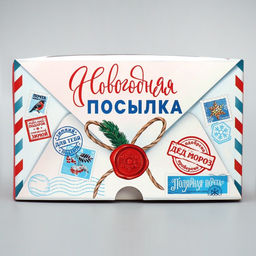 Цена за 5 шт. Коробка для капкейков складная с двусторонним нанесением «Новогодняя посылка», 16×16×10 см