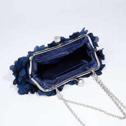 Сумка-клатч на фермуаре, цвет синий - Simaland фото 7