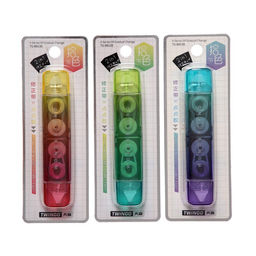 Корректор-лента 4м*5мм + клеющая лента 3м*5мм, в блистере МИКС Градиент