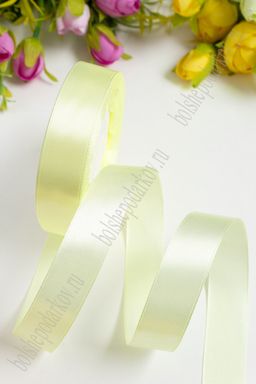 Лента атласная 2 см*25 ярд (SF-1358) светло-желтый №09