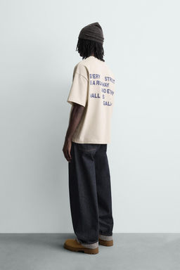 CONTRAST PRINT T-SHIRT