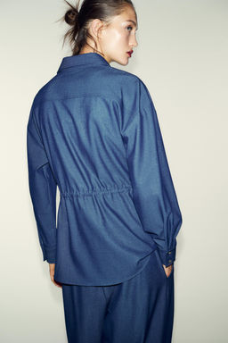 SAFARI SHIRT WITH DRAWSTRING - Zara фото 7