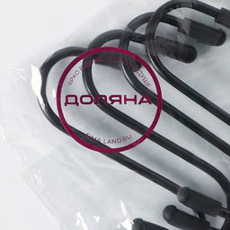 Цена за 2 шт. Набор крючков для рейлинга, d=2 см, 7 см, 4 шт., чёрный