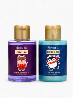 Новогодний подарочный набор косметики Gift for you: гель для душа 2 шт. ? 100 мл, мочалка для тела, URAL LAB фото 4