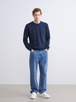 Bisiklet Yaka Erkek Sweatshirt