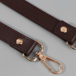 Ручка для сумки, с карабинами, 60 1 см 2 см, цвет тёмно-коричневый - Арт узор фото 3