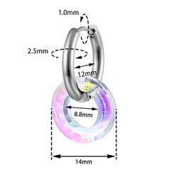 Серьги с замком кольцо арт. 13 4309 (id 285262) - Rada фото 2