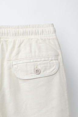 PANTAL?N FLUIDO ALGOD?N / Crudo - Zara фото 5