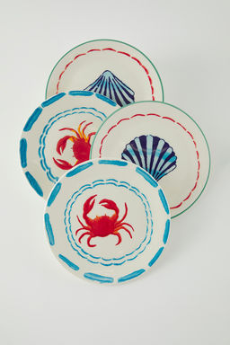 Trendyolmilla Home 4lu Seramik Marine Desenli Pasta Tabag? Seti 19cm TPHSS25TBK00012  фото 3