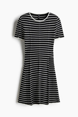 Vestido en punto de canale con falda acampanada - H&m фото 5