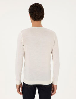 Белый зауженный свитер - Cacharel фото 5