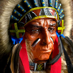 Панно «Индеец Лиуону», 40×15×60 см, МИКС