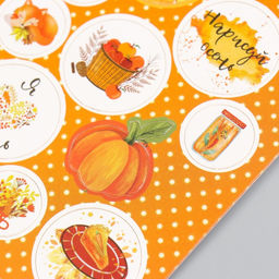 Цена за 5 шт. Декор для творчества картон "Фишки и пуговки. Оранжевый" 24 шт 13х16,5см