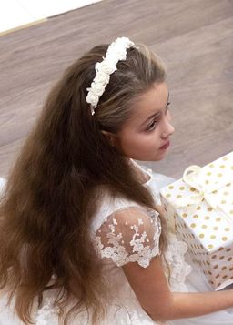 платье для девочки А21-2 Эйра молочный атлас - Etoelf фото 8