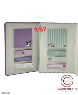 Блокнот на резинке со стикерами