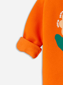 Bisiklet Yaka Bask?l? K?z ?ocuk Sweatshirt - Waikiki фото 2