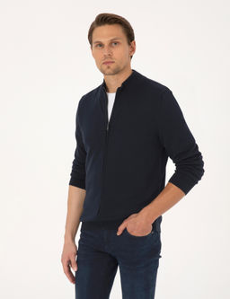 Lacivert Slim Fit Fermuarl_ Triko H_rka - Pierre cardin фото 3