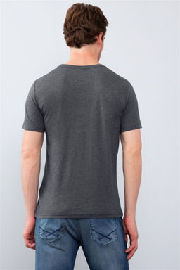 Erkek Koyu Gri Melanj Bisiklet Yaka T-Shirt Sepette S_rpriz _ndirim - U.s. polo assn фото 3