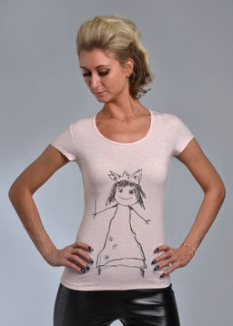 Футболка женская ЦАРЕВНА (светло розовый №2)