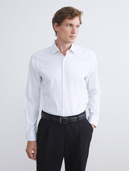 Slim Fit Uzun Kollu Gabardin Erkek G?mlek