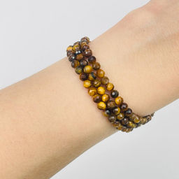 Бусины для украшений из Тигрового глаза (96 бусин) 39 см