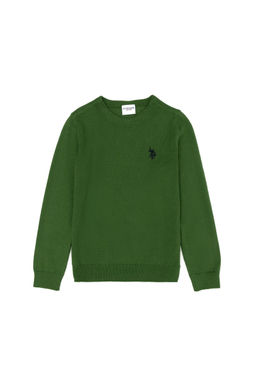 U. S. Polo Assn Зеленый базовый свитер для мальчика